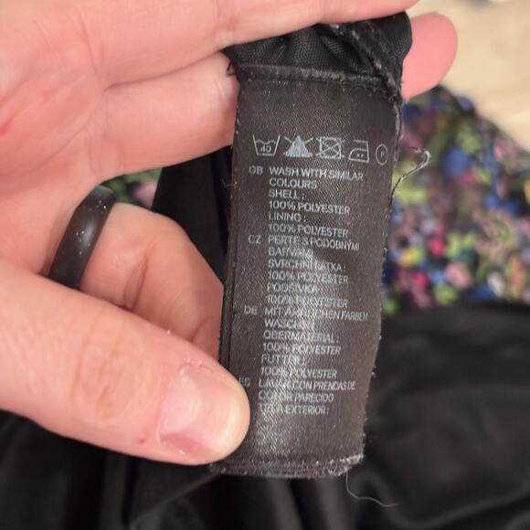 H&M Dress 6 Mini Floral Sheer Babydoll Coquette Skater Feminine Festival Cottage - Picture 10 of 10